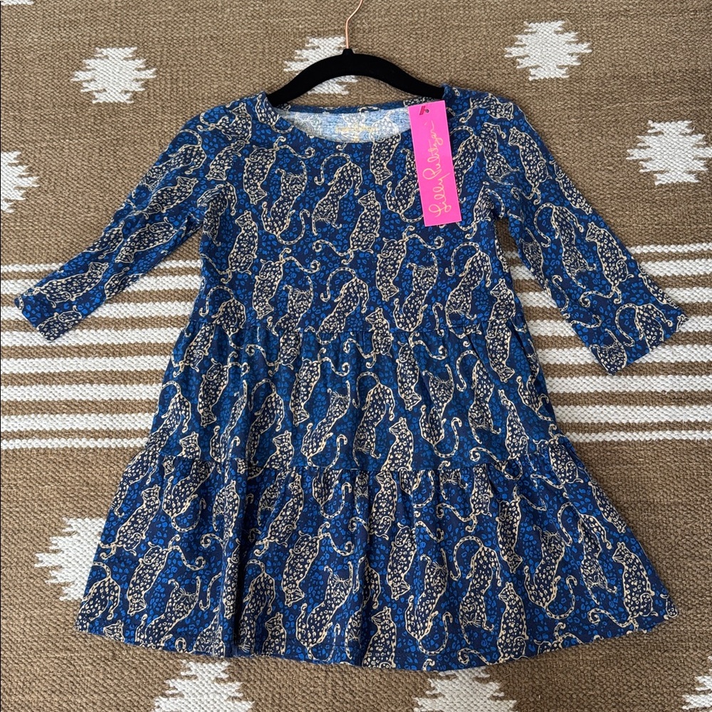 NEW Lilly Pulitzer Mini Geanna Dress Low Tide Navy Easy To Spot